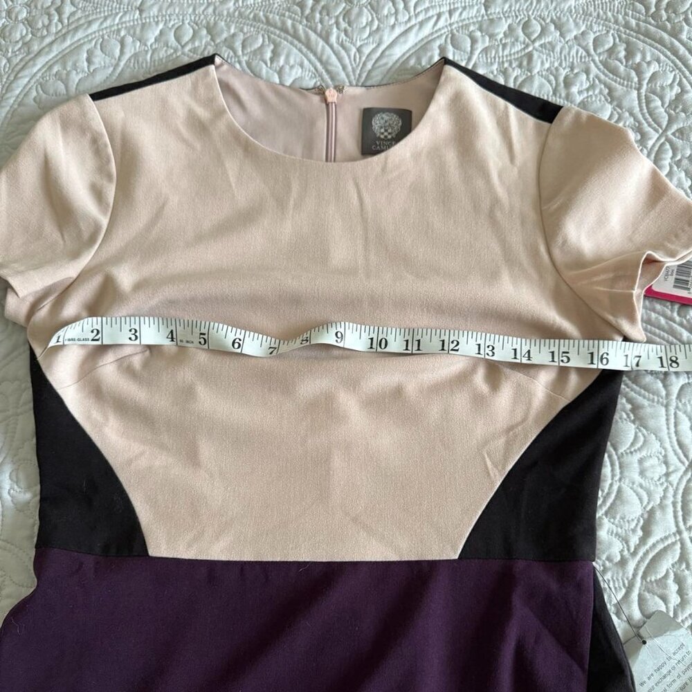 NWT Vince Camuto pastel colorblock sheath dress Size 4 - Picture 12 of 13